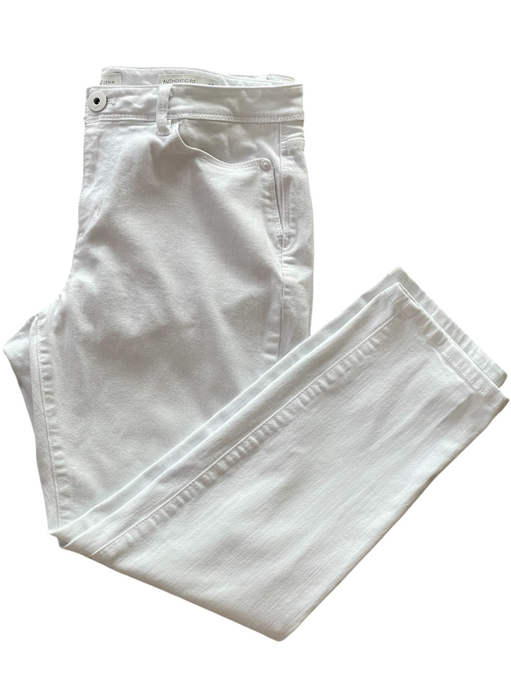 J. Jill Denim White Denim Authentic Fit Slim Ankle Jeans Sz 10p Stretch